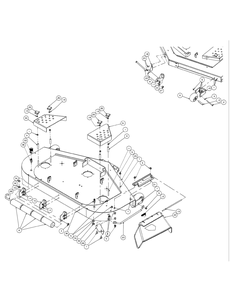 Fabricated Cutter Deck 54-Inch Diagram and Parts List for ENFORCER54 53BI3AGT050-23HP Cub Cadet Lawn Tractor